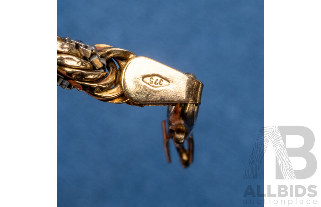 9ct Gold Bracelet and Signet Ring, 925 Sterling Silver Necklace - Lot of 3