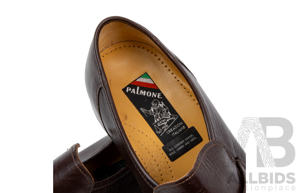 Pair of Palmone Men's Hand Made Full Leather Loafers, Size 10