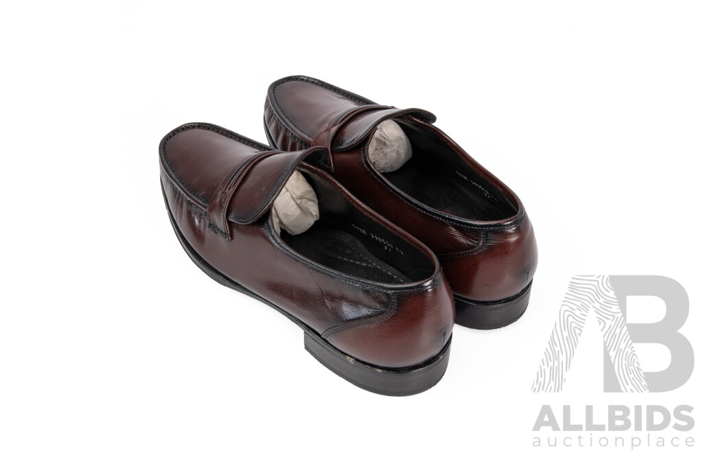 Pair of Florsheim Men's Burgundy Leather Loafers, Size 11.5