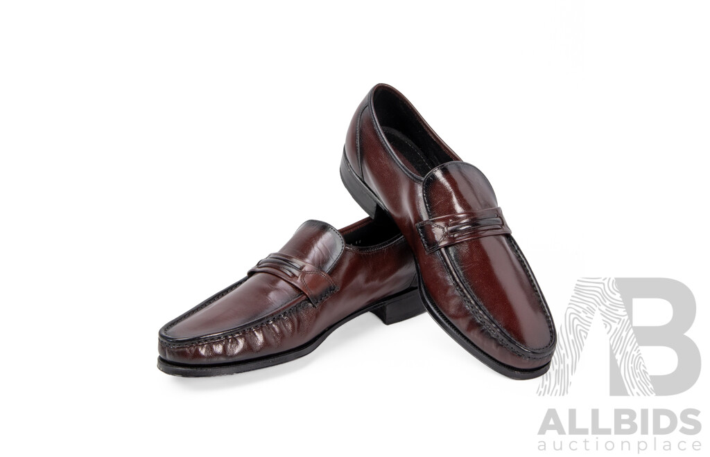 Pair of Florsheim Men's Burgundy Leather Loafers, Size 11.5