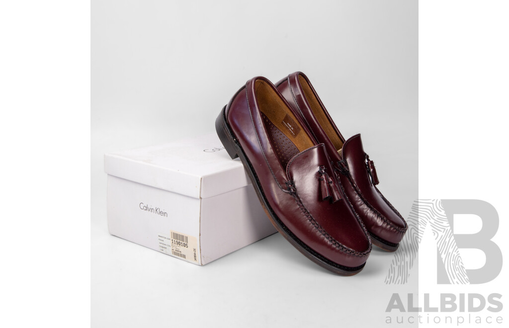 Pair of Sebago Men's Handsewn Burgundy Leather Loafers, Size 11.5