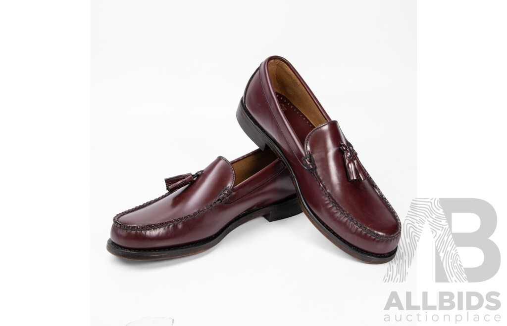 Pair of Sebago Men's Handsewn Burgundy Leather Loafers, Size 11.5