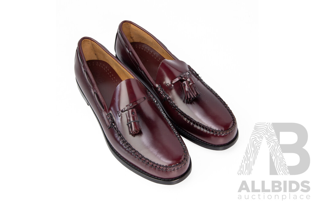 Pair of G.H Bass Co. Men's Burgundy Leather Tassel Loafers, Size 12