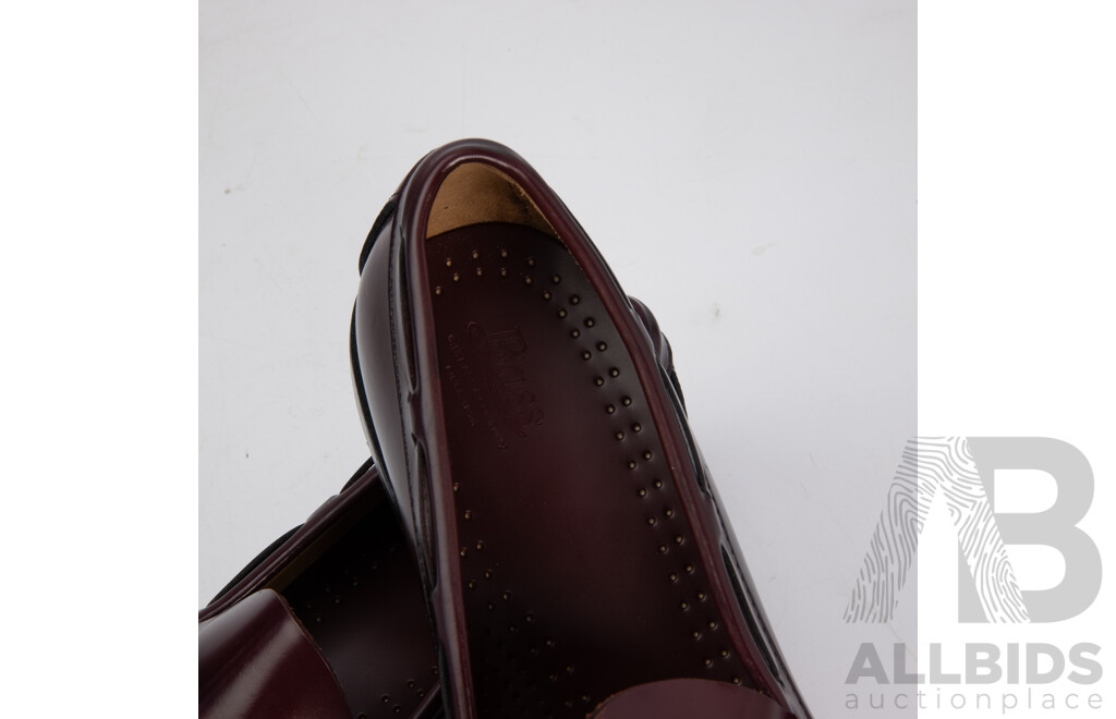 Pair of G.H Bass Co. Men's Burgundy Leather Tassel Loafers, Size 12