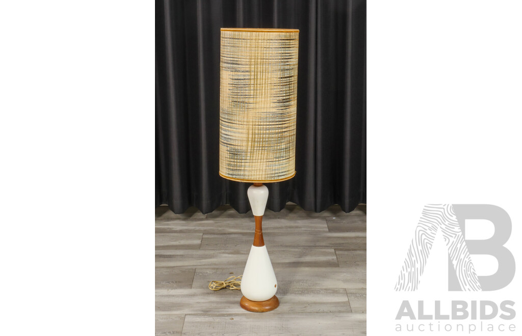Vintage Teak and Ceramic Table Lamp by Lyndale
