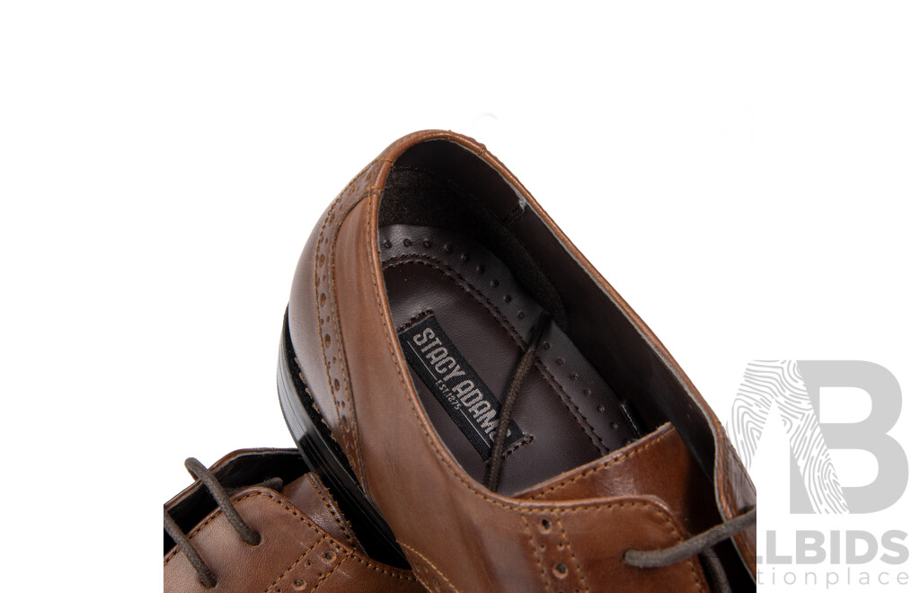 Pair of Stacy Adams Men's Brown Leather Dress Shoes, Size 12