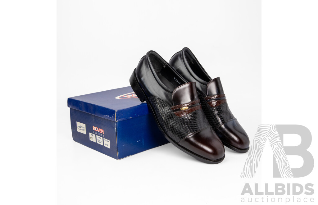 Pair of Dr Marcoss Men's Loafers Brown & Black, Size 10.5