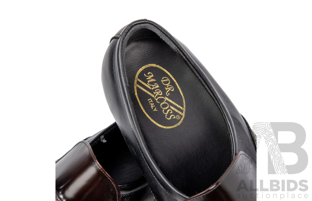 Pair of Dr Marcoss Men's Loafers Brown & Black, Size 10.5