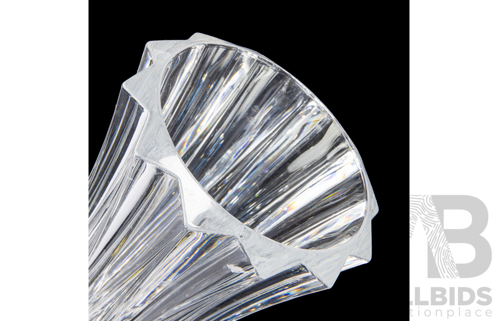 Pair of Mikasa Crystal Rainier Pattern Vases