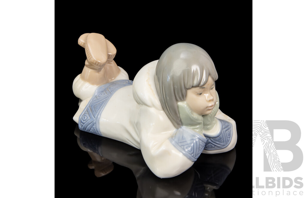 Porcelain 'Dreaming on the Ice' Figure, Nao by Lladro