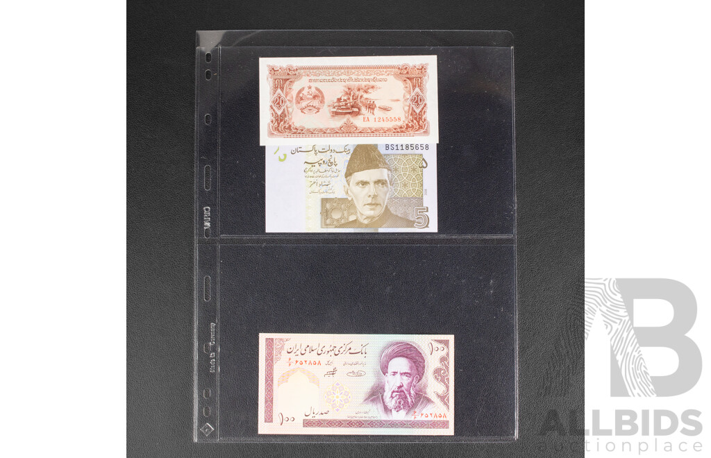 Collection of International Banknotes Including Ukraine, Vietnam, Tajikistan, Myanmar, Moldova, Artsakh, North Korea, India, Transnistria, Nicaragua, Madagascar