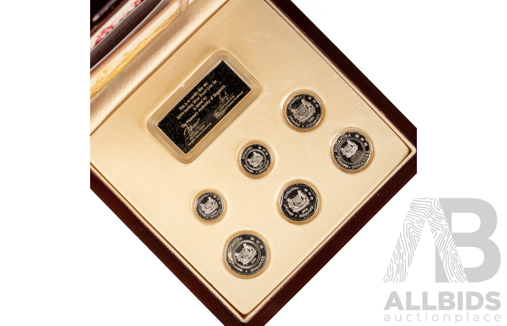 Singapore 2004 Silver Proof Coin Set, Singapore River .925
