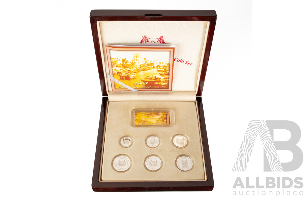 Singapore 2004 Silver Proof Coin Set, Singapore River .925
