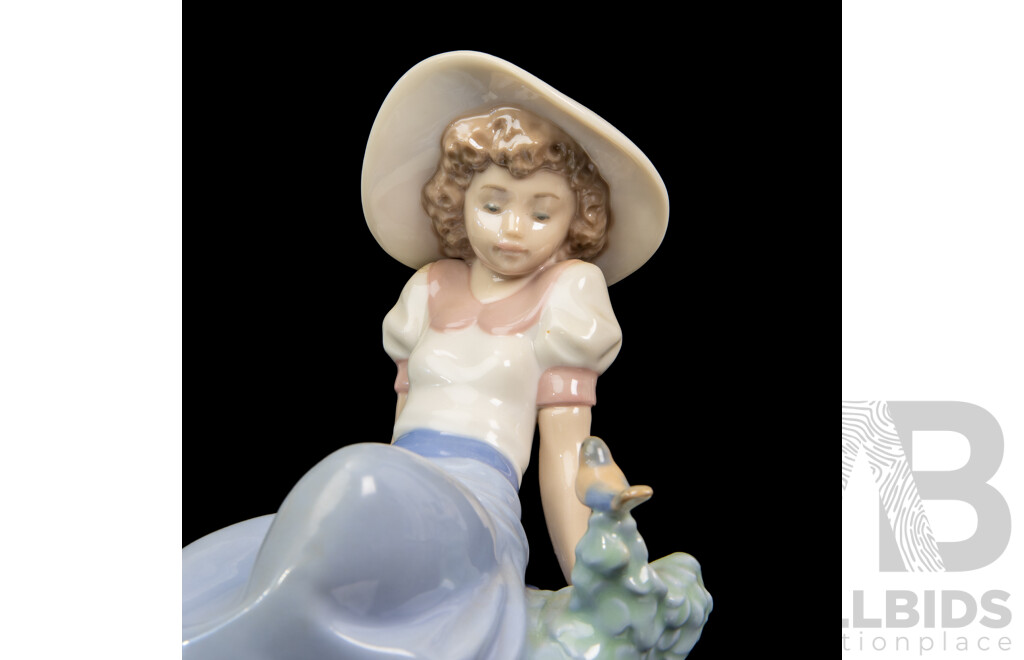 Collection of Four Porcelain Bird Whisperer Figures. Nao by Lladro
