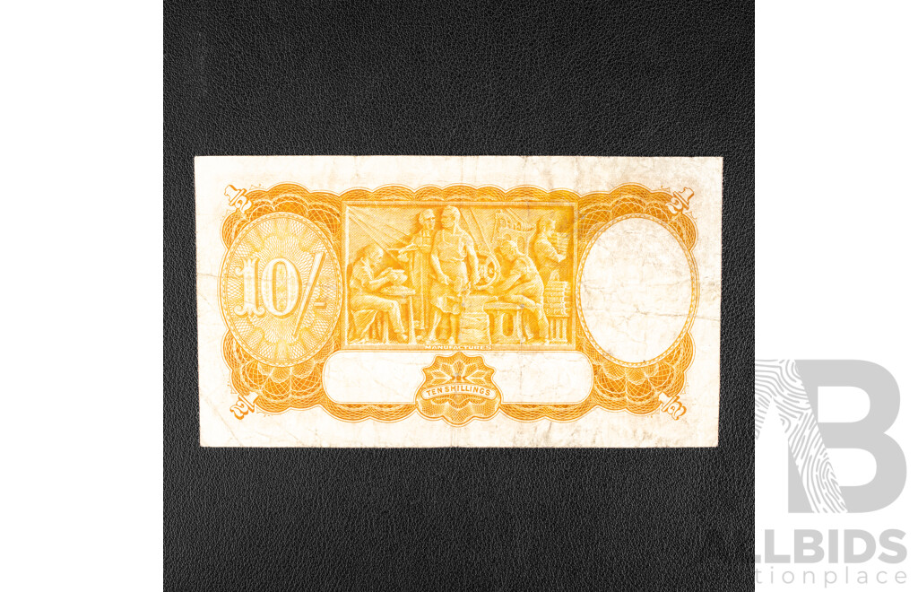 Australian 1942 Ten Shillings Note, R13 Armitage/McFarlane, F25 650759