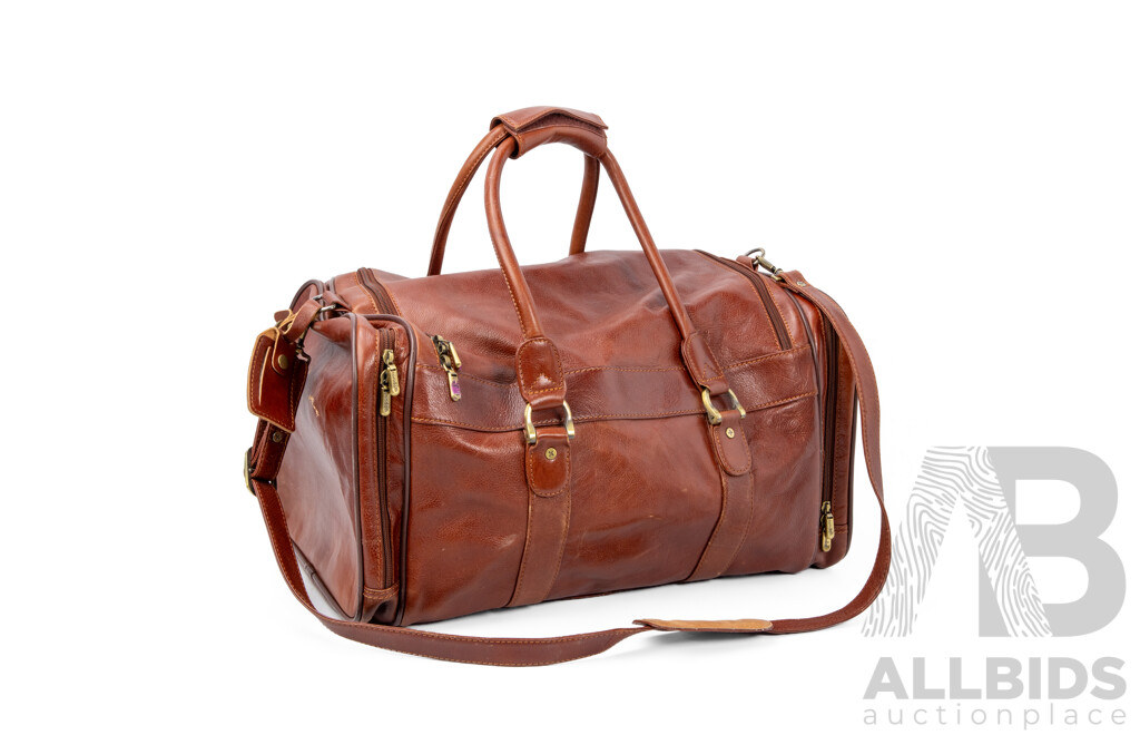 Condotti Full Grain Leather Travel Duffle Bag