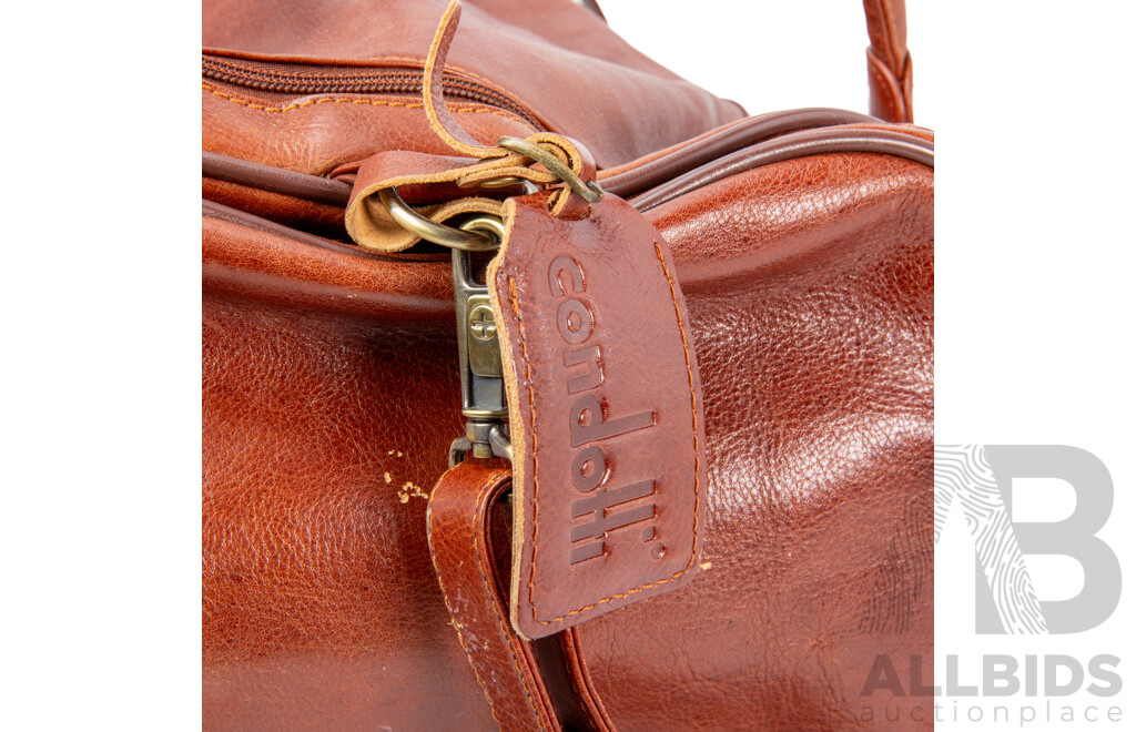 Condotti Full Grain Leather Travel Duffle Bag