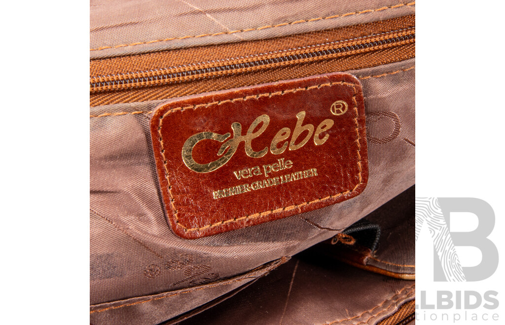 Vintage Hebe Premium Leather Messenger Bag
