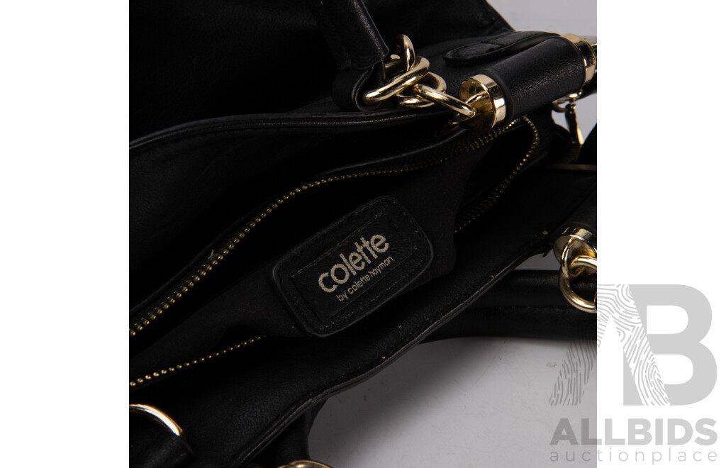 Colette Black Faux Leather Shoulder Bag