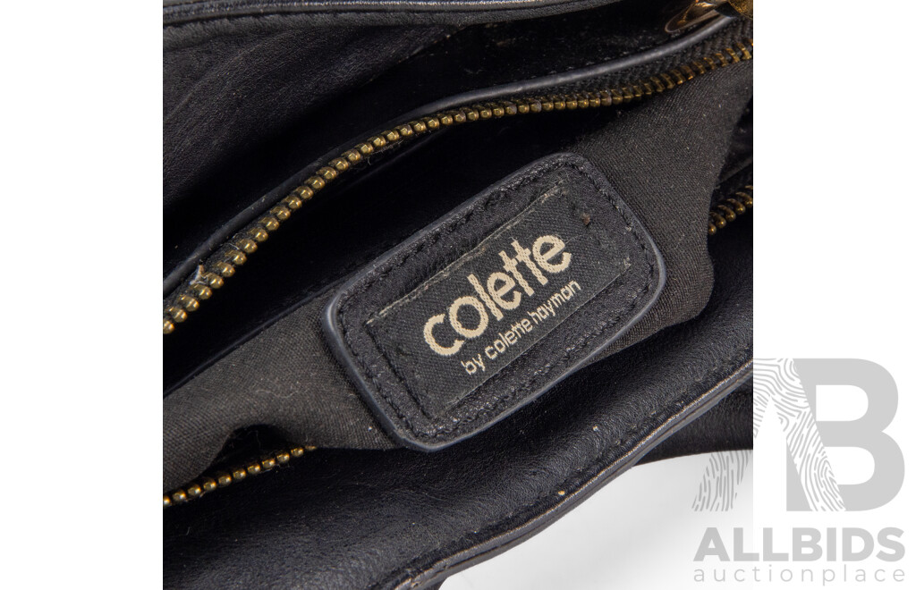 Colette Black Faux Leather Shoulder Bag