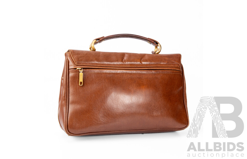 Annapelle Buffalo Hyde Brown Leather Briefcase Handbag