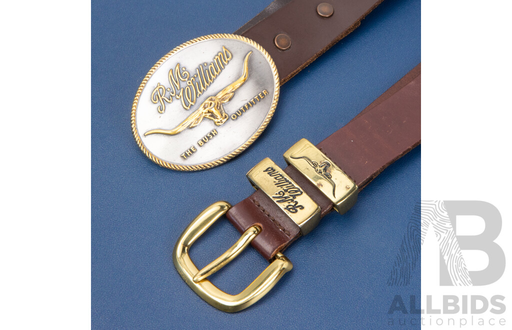 R.M.Williams Leather Belts - Lot of 2