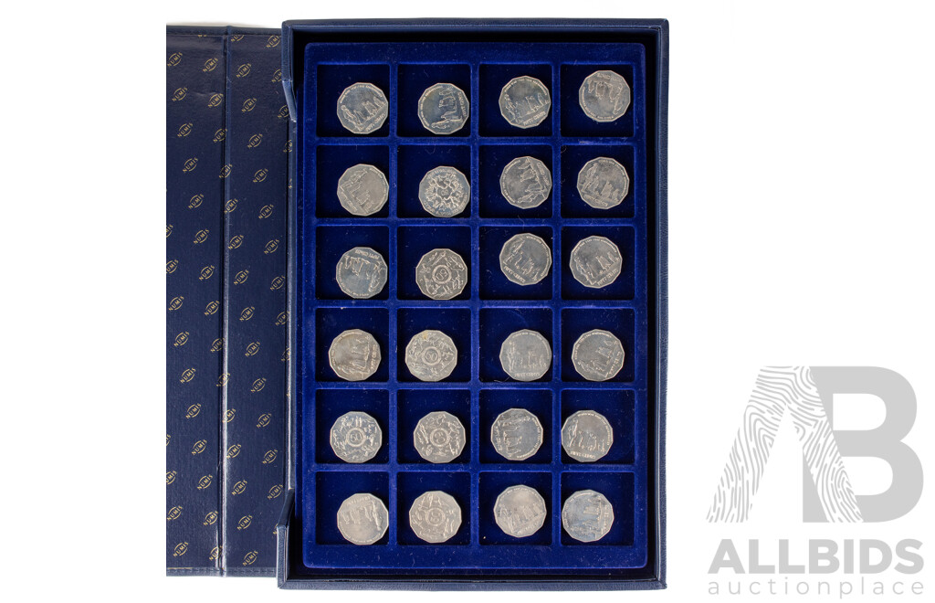 Numis Multi Tray Coin Album of Australian Fifty Cent Coins Including 1977 Jubilee, 2000 Millennium, 2000 Royal Visit, 2001 Federation, 2002 Year of the Outback, 2005 Remembrance............