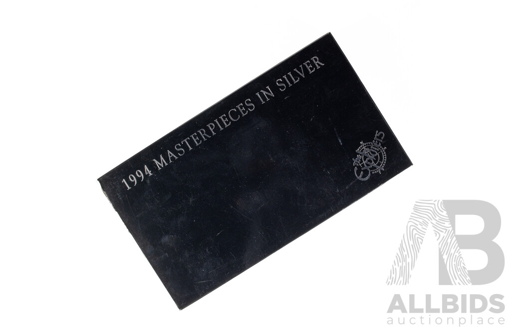 Australian RAM 1994 Masterpieces in Silver Five Dollar Coin Proof Set, Explorers .925