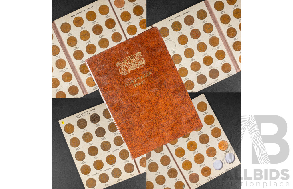 Australian Dansco Penny Album, 1911 to 1964 Including 1925 and 1946