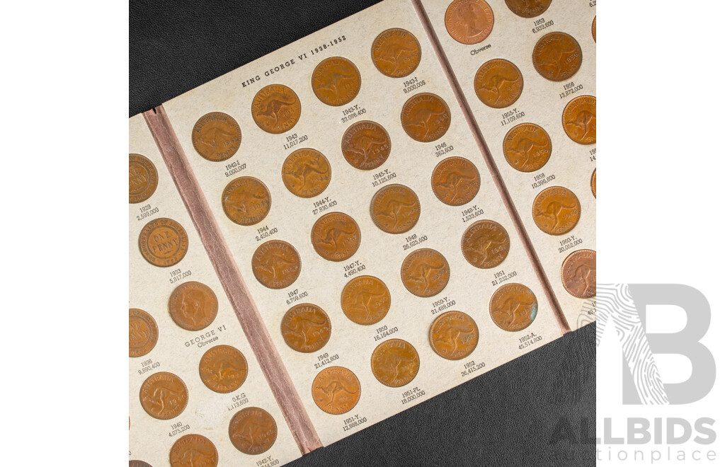 Australian Dansco Penny Album, 1911 to 1964 Including 1925 and 1946