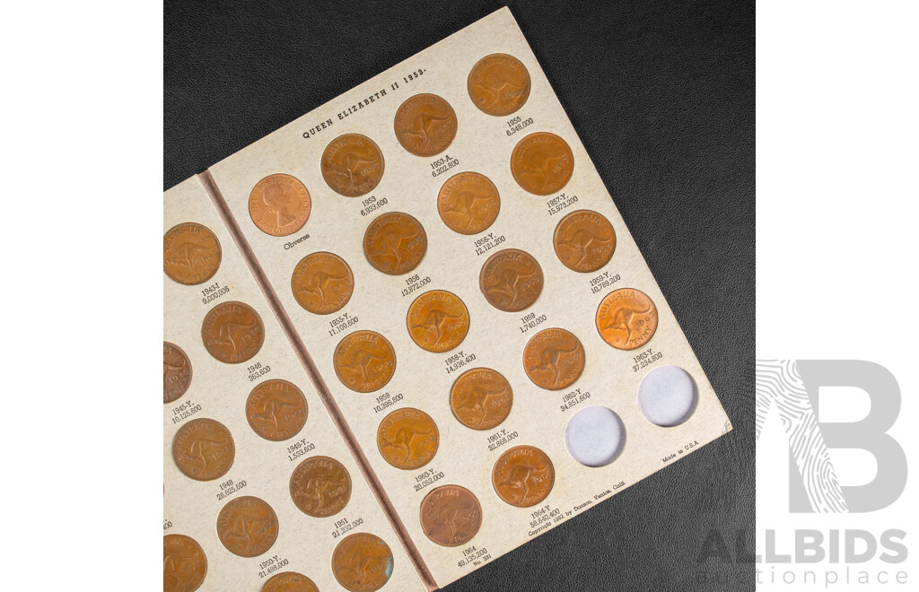Australian Dansco Penny Album, 1911 to 1964 Including 1925 and 1946