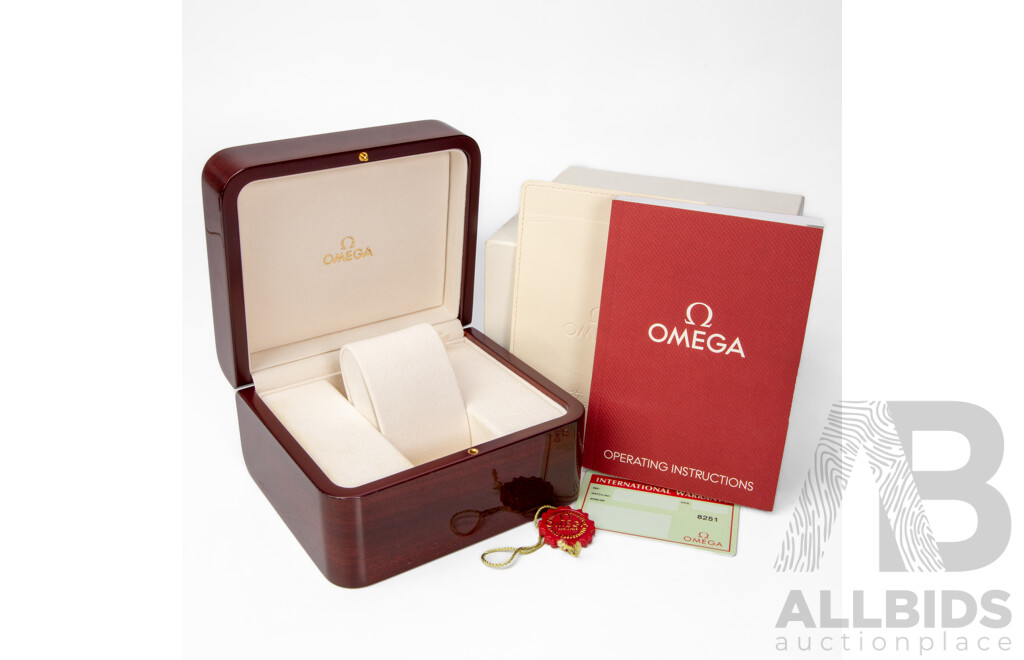 Authentic High End Wooden Omega Watch Box with Books