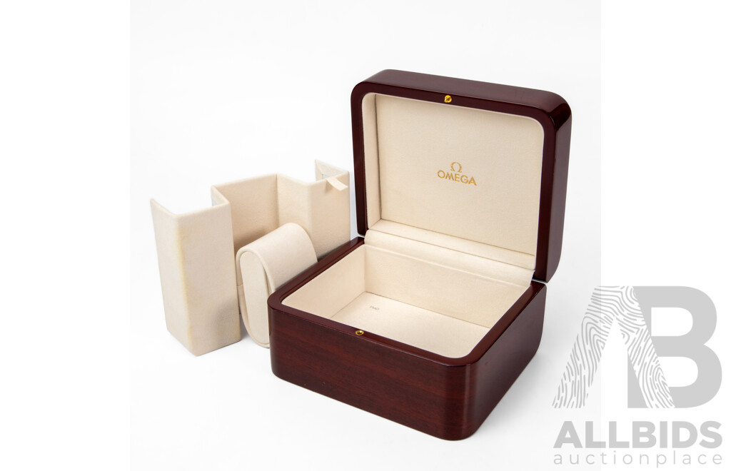 Authentic High End Wooden Omega Watch Box with Books