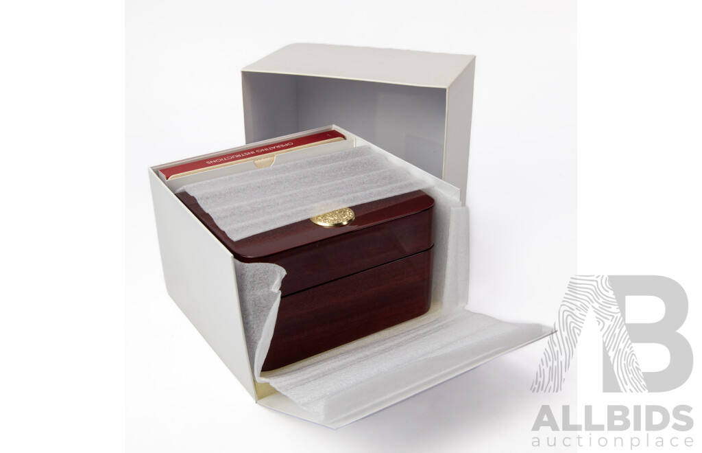 Authentic High End Wooden Omega Watch Box with Books