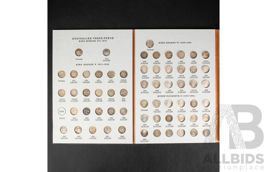 Australian Dansco Silver Three and Sixpence Album
