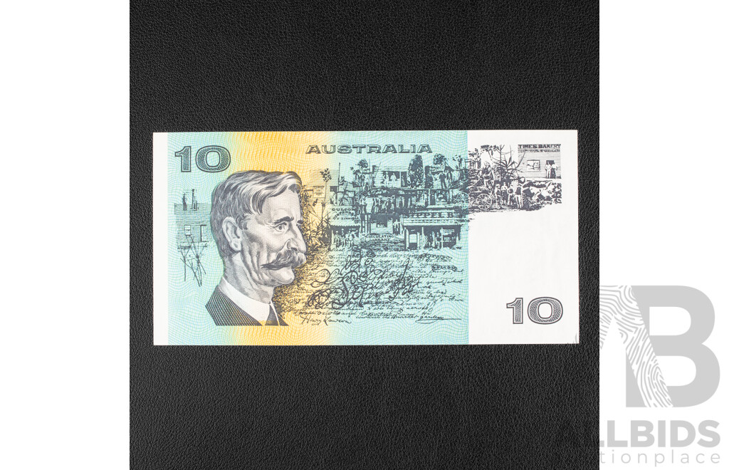 Australian 1989 Ten Dollar Note, Fraser/Higgins R312