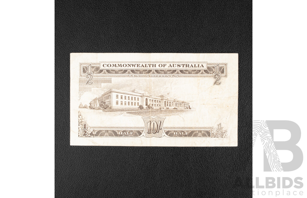 Australian 1961 Ten Shillings Note, R17 Coombs/Wilson, AH10 551209