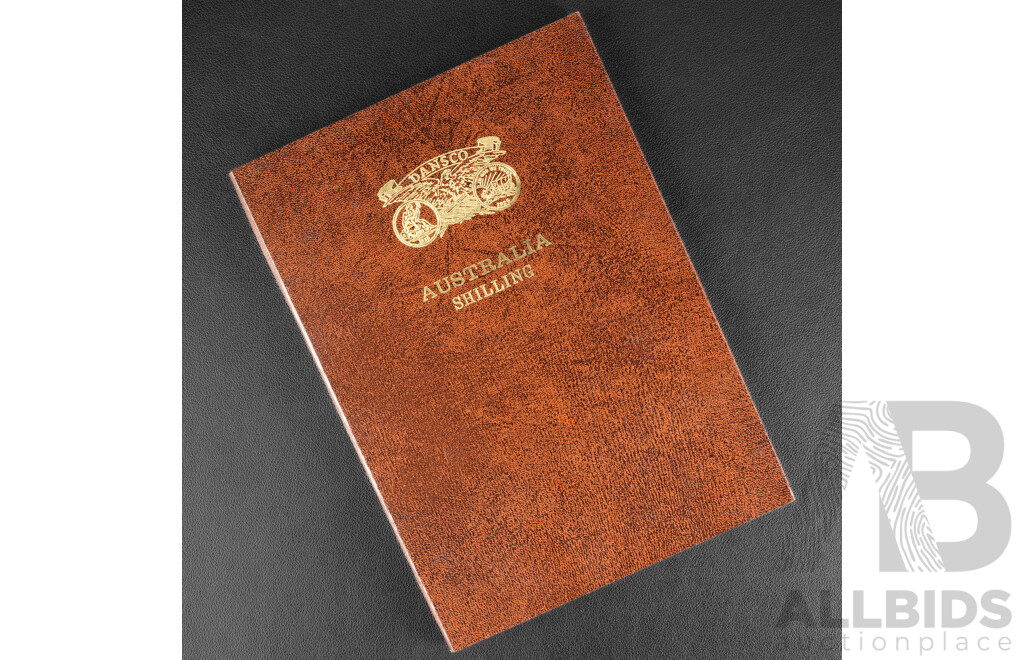 Australian Dansco Silver Shilling Album 1910 to 1963, Lacking KGVI Obverse Example