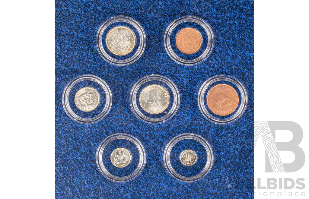 Sherwood Album of Australian Queen Elizabeth II Predecimal Coins .500