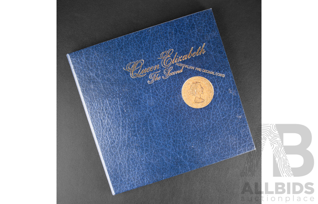 Sherwood Album of Australian Queen Elizabeth II Predecimal Coins .500