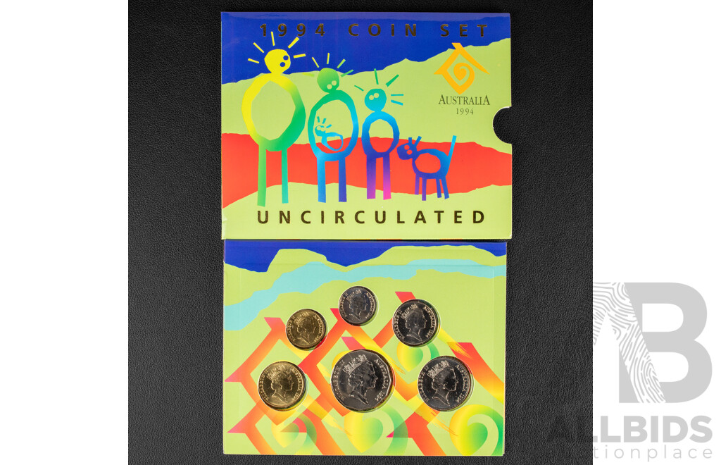 Australian RAM 1994 Six UNC Coin Set, International Year of the Family
