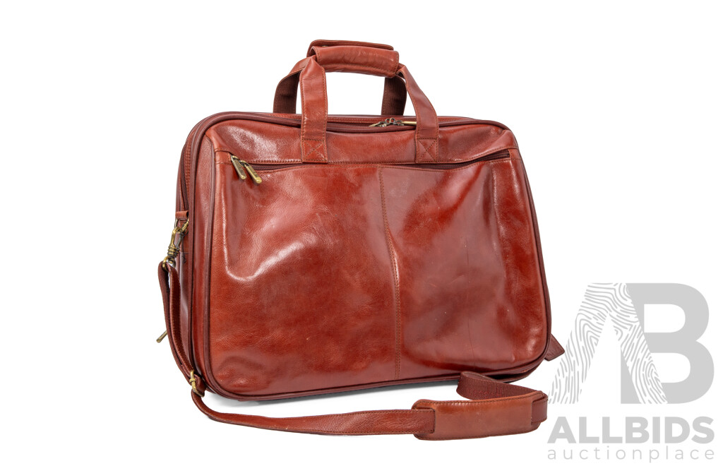 Condotti Dark Red/Brown Leather Business Bag