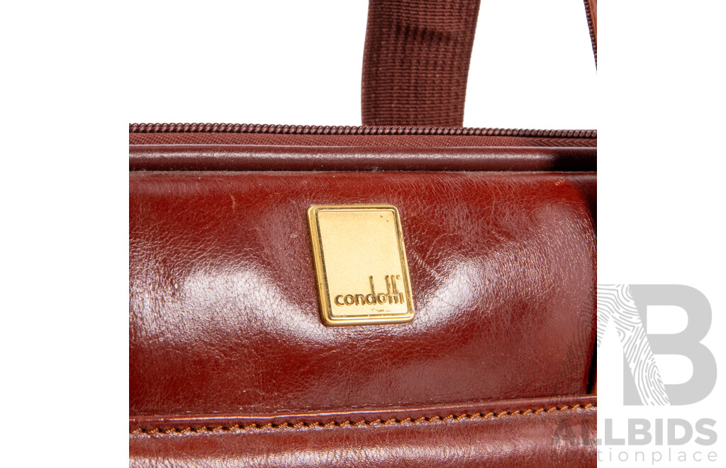 Condotti Dark Red/Brown Leather Business Bag