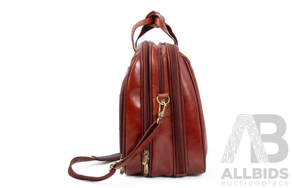 Condotti Dark Red/Brown Leather Business Bag