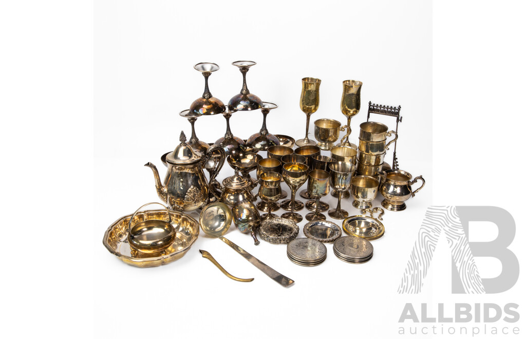 Lot of Vintage Silver Plated Tableware