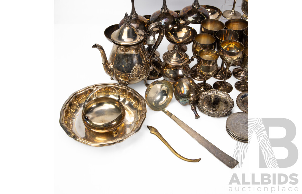 Lot of Vintage Silver Plated Tableware