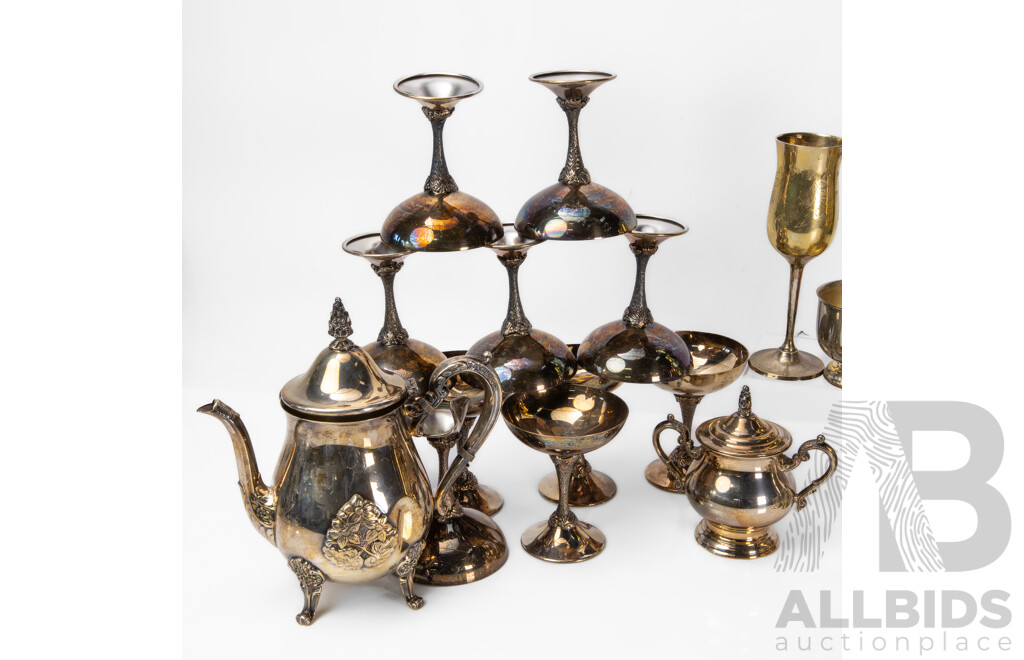 Lot of Vintage Silver Plated Tableware