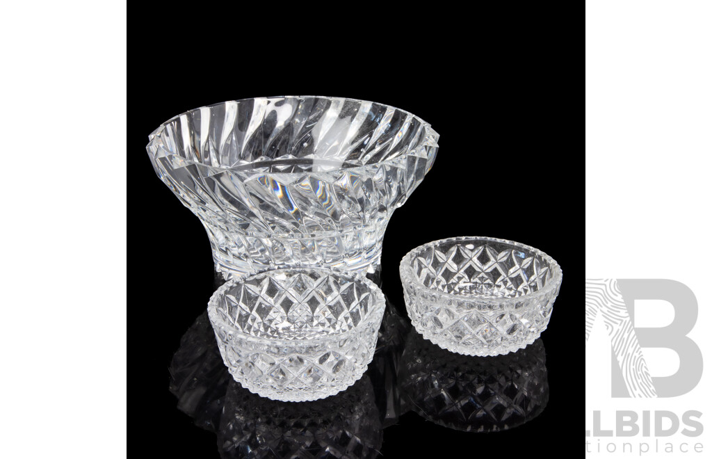 Cut Crystal Bowls by Mikasa, France - Lot of 3