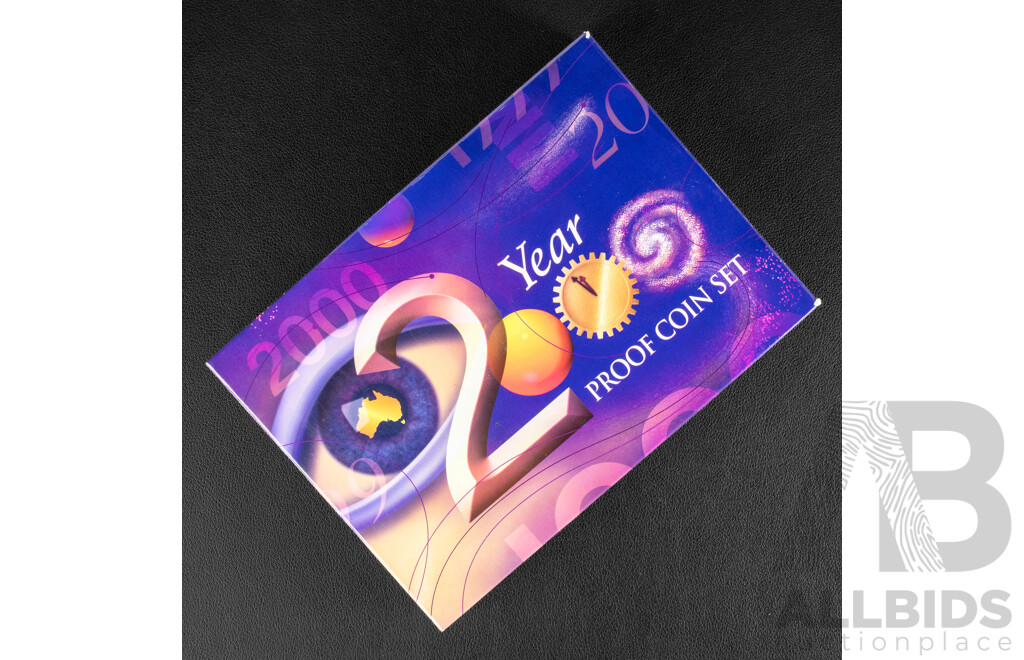 Australian RAM 2000 Six Proof Coin Set with Coloured Fifty Cent Millennium Year
