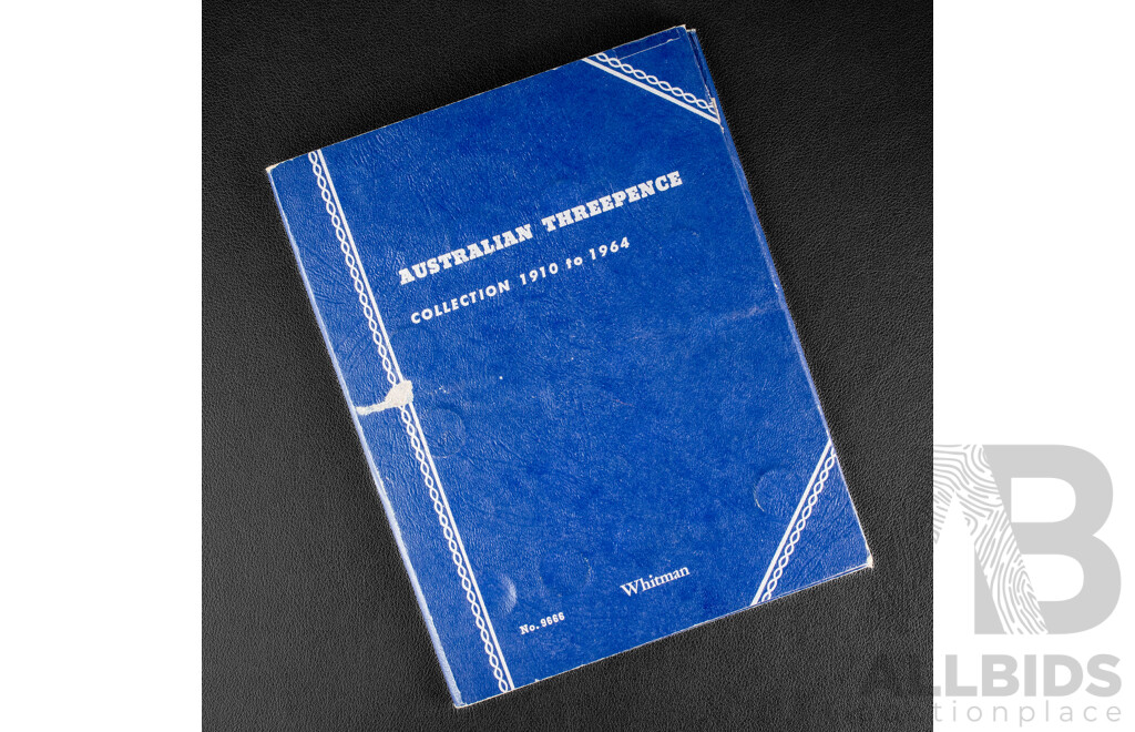 Australian Whitman Silver Threepence Album (Complete)